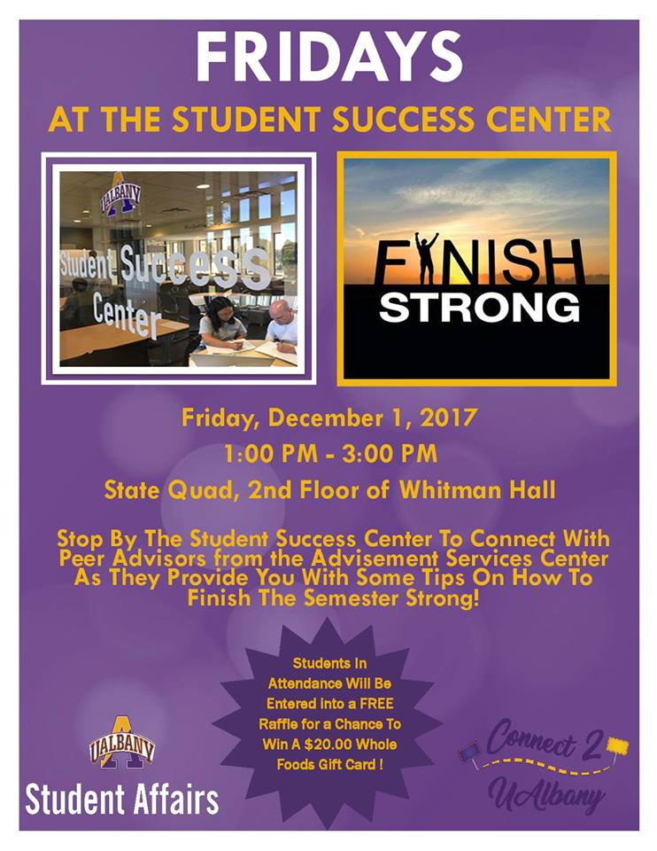 Meet with Peer Advisors at the State Quad Success Center 12/1/2017