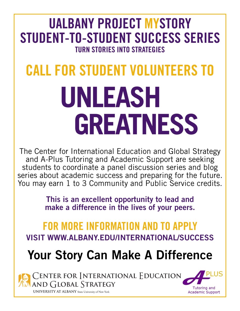 Call for Volunteers Flyer - MyStory Student-to-Student Series