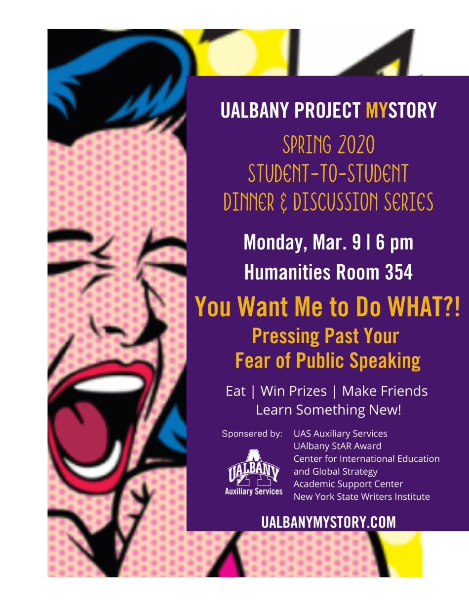 Dinner and Discussion Flyer for March 9